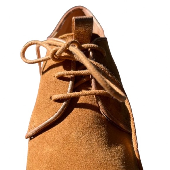 Regarde Le Ciel Cognac Suede Lace-up Shoe with Rubber Wedge Sole Size 8-1/2 - Picture 3 of 8